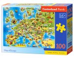 Puzzle 100 Mapa Europy B-111060