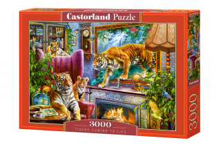 Puzzle 3000 Tygrysy w pokoju C-300556-2