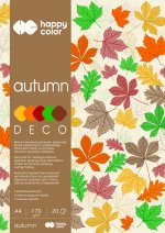Blok Happy Color Deco Autumn A4 5 kolorów 20 arkuszy 170g jesienny
