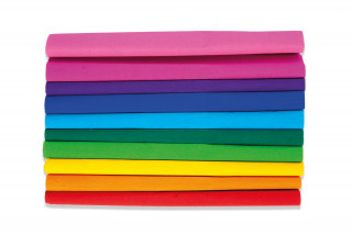 Bibuła marszczona Happy Color tęczowe kolory 25x200cm 10 kolorów 10 rolek
