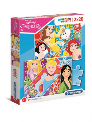Puzzle 2x20 Supercolor Disney Princess