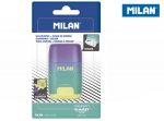 Temperówko - gumka Milan Compact Sunset fioletowo - zielono - żółta 1 szt. na blistrze