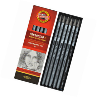 Ołówek grafitowy Progresso Koh-i-Noor HB 2b 4b 6b 8b 4b aquarell komplet 8915