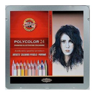 Kredki ołówkowe Polycolor Koh-i-Noor 3824 24 kol. Portret op. Metalowe