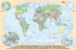 Podkładka na biurko dwustronna mapa świat fizyczno-administracyjna eko