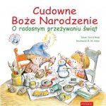 Cudowne Boże narodzenie o radosnym przeżuwaniu świąt. Pomocne elfy