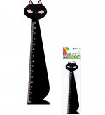 Linijka Fiorello drewniana 15 cm kot czarny GR-F88KC