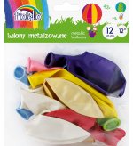 Balon Fiorello METAL mix 12 cali, 12 sztuk