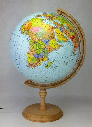 Globus 320 polityczny drewniana stopka