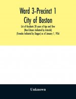 Ward 3-Precinct 1; City of Boston; List of Residents 20 years of Age and Over (Non-Citizens Indicated by Asterisk) (Females Indicated by Dagger) as of