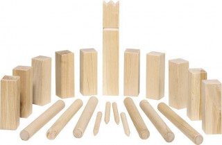 Wikingerspiel Kubb, kleine Größe, im Baumwollbeutel ()