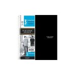Five Star 3-Subject Wirebound Notebook, 8-1/2 X 11, College Ruled, 150 Sheets, Black (72069)