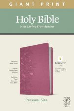 NLT Personal Size Giant Print Bible, Filament Enabled Edition (Red Letter, Leatherlike, Peony Pink)