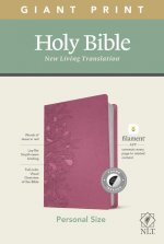 NLT Personal Size Giant Print Bible, Filament Enabled Edition (Red Letter, Leatherlike, Peony Pink, Indexed)