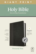 NLT Personal Size Giant Print Bible, Filament Enabled Edition (Red Letter, Leatherlike, Black/Onyx, Indexed)