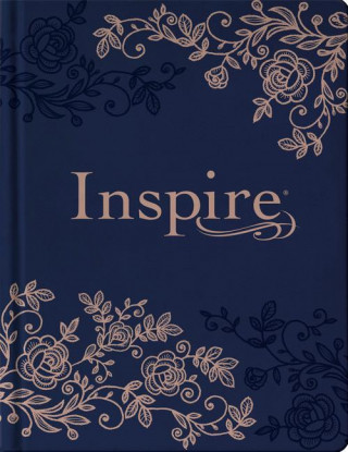 Inspire Bible NLT (Hardcover Leatherlike, Navy): The Bible for Coloring & Creative Journaling