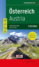 Österreich, Autoatlas 1:150.000, Großer Reise-Atlas mit Camping- und Stellplätzen. Ausgabe 2021/2022