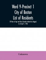 Ward 9-Precinct 1; City of Boston; List of residents; 20 Years of Age and Over (Females Indicted by Dagger) As of April 1, 1926