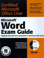 Microsoft Word Exam Guide [With CDROM Containing Study Examples & Slide...]