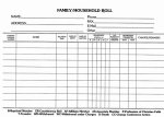 Family Household Roll Card (Pkg of 100)