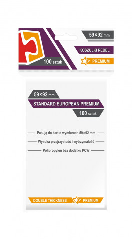 Koszulki na karty Rebel (59x92 mm) Standard European Premium 100 sztuk