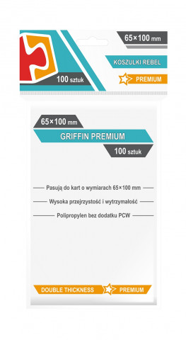 Koszulki na karty Rebel (65x100 mm) Griffin Premium 100 sztuk