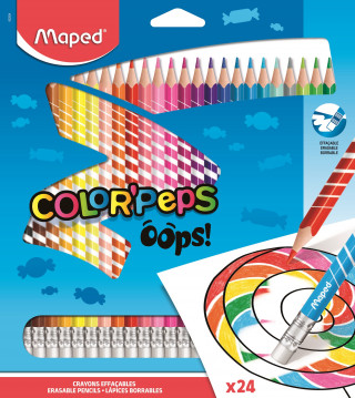 Bezdřevé past. MAPED color'Peps oops s pryží 24ks