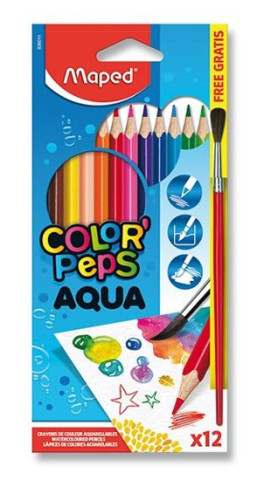 Maped - Pastelky Color'Peps AQUA 12ks + ďż˝tďż˝tec
