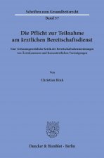 Die Pflicht zur Teilnahme am ärztlichen Bereitschaftsdienst.