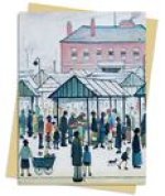 L.S. Lowry: Market Scene Greeting Card: Pack of 6