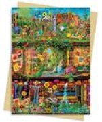 Aimee Stewart: Garden Bookshelves Greeting Card: Pack of 6