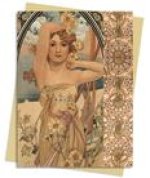 The Times of the Day (Mucha) Greeting Card: Pack of 6