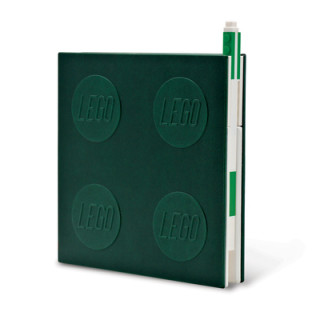 Lego 2.0 Locking Notebook with Gel Pen - Green (Hračka)
