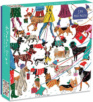 Winter Dogs 500 Piece Puzzle (Galison)(Puzzle)