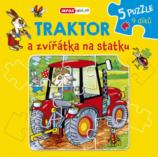 Traktor a zvířátka na statku