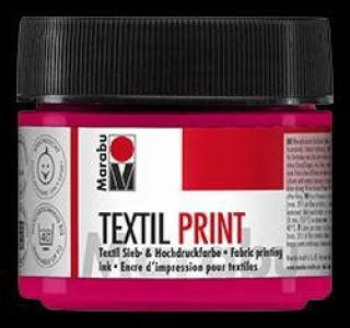 Marabu textilnďż˝ barva na sďż˝totisk a linoryt/ďż˝ervenďż˝ 100 ml