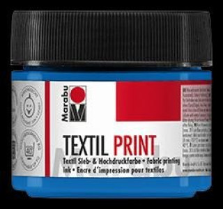 Marabu textilnďż˝ barva na sďż˝totisk a linoryt/modrďż˝ 100 ml