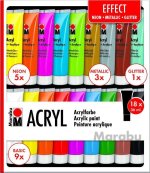 Marabu akrylová barva EFFECT 18 x 36 ml