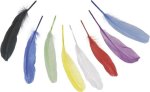 Dekorativní peříčka husí - mix barev 8 ks / 16-21 cm