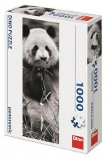 Puzzle 1000 Panda v trávě panoramic
