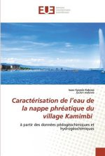 Caracterisation de l'eau de la nappe phreatique du village Kamimbi