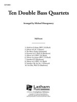10 Double Bass Quartets: Conductor Score