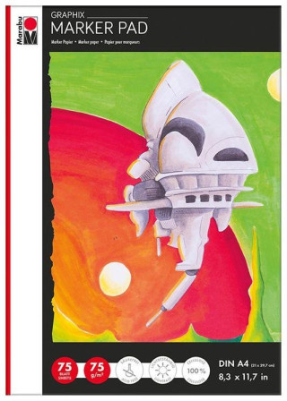 Marabu Graphix blok A4 - pro popisovaďż˝e na alkoholovďż˝ bďż˝zi