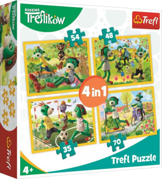 Trefl Puzzle Treflíci - Společné chvíle 4v1 (35,48,54,70 dílků)