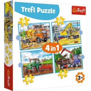 Puzzle Pracovní stroje 4v1