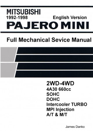 Mitsubishi Pajero Mini 660cc English Mechanical Factory Service Manual