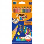 Kredki ołówkowe Eco Evolution Stripes BIC Kids 12 kolorów