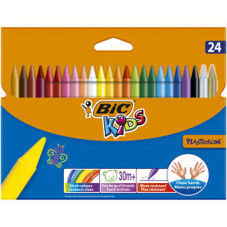 Kredki świecowe Plastidecor BIC Kids 24 kolory