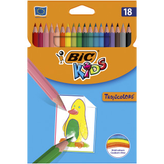Kredki ołówkowe Tropicolors BIC Kids 18 kolorów