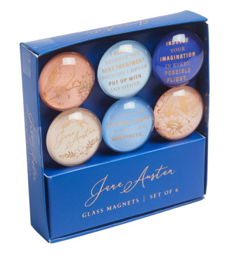 Jane Austen Glass Magnet Set
